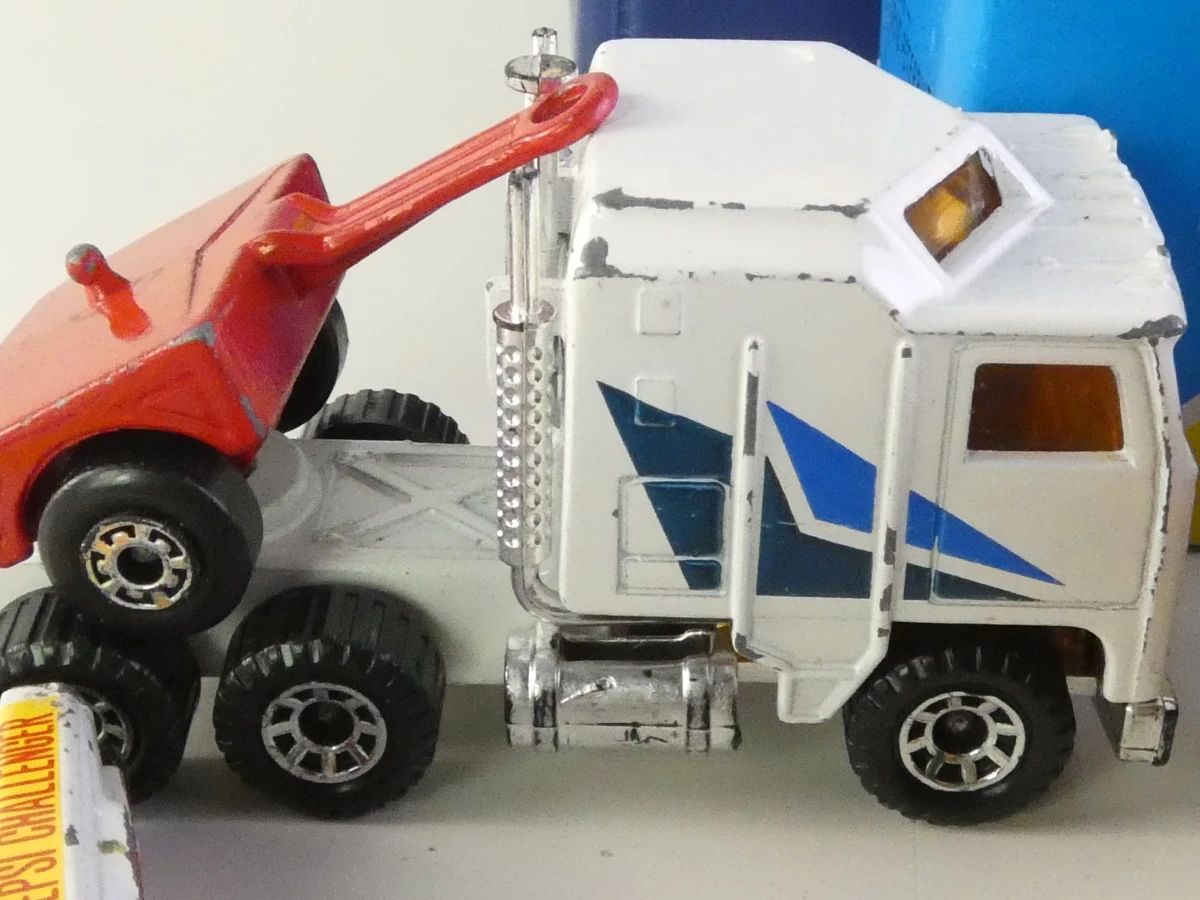 Set vintage Matchbox speelgoedauto's met koffer - foto 14