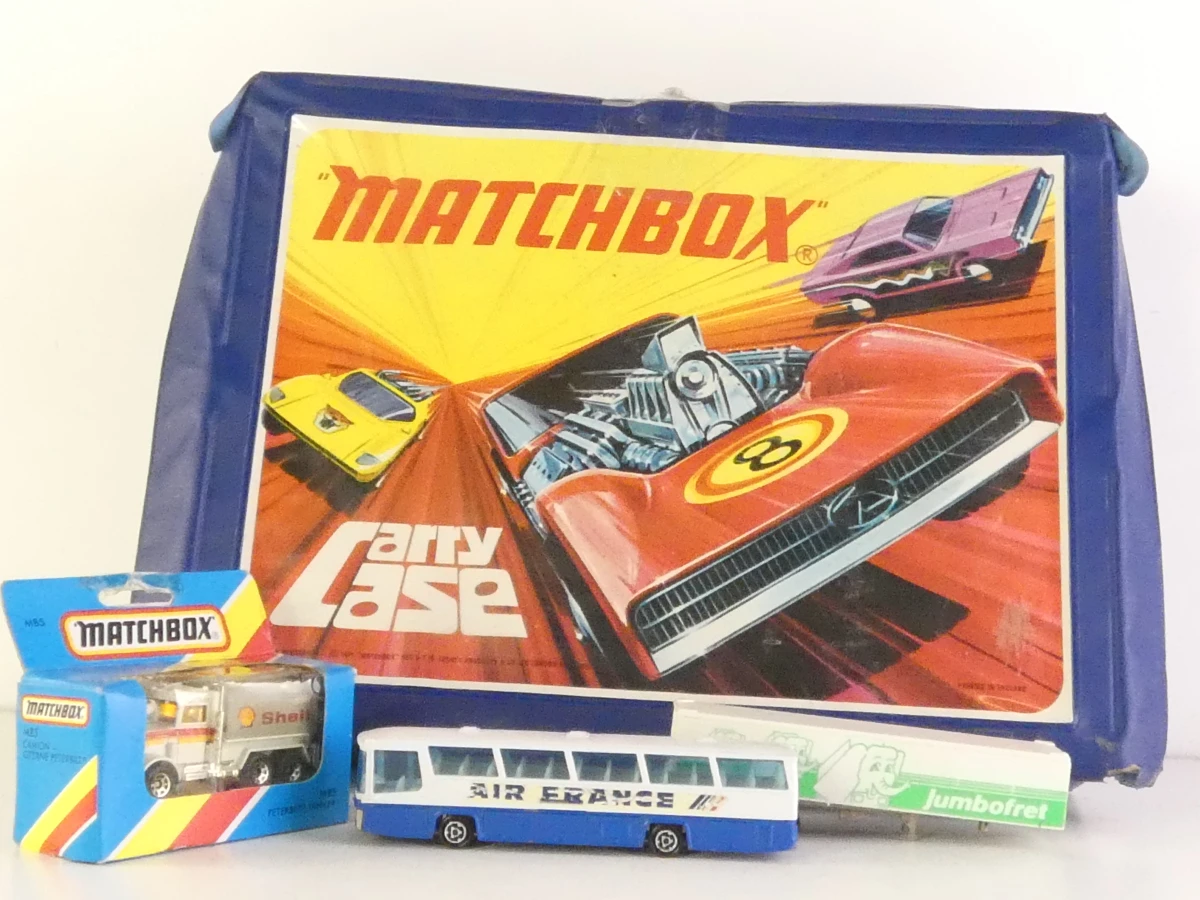Set vintage Matchbox speelgoedauto's met koffer - foto 19