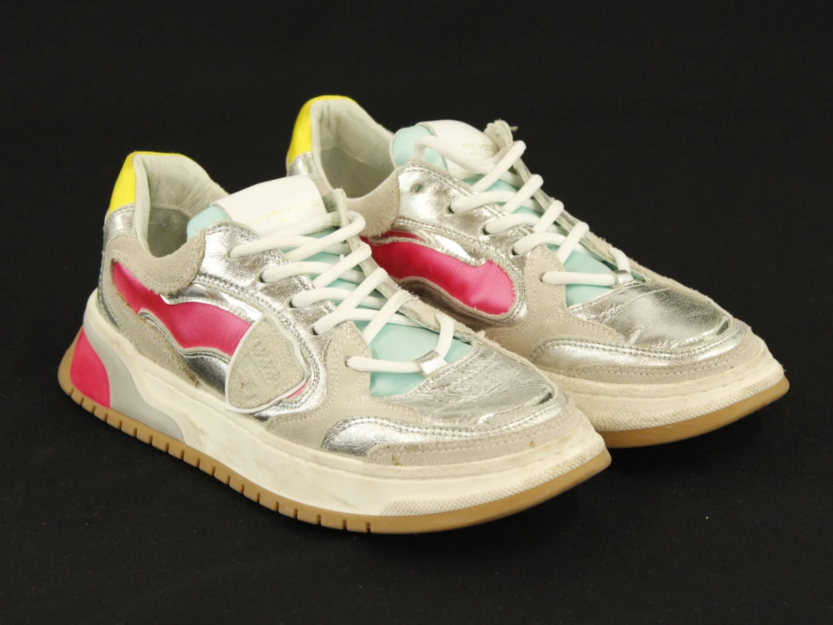 Philippe Model Paris multicolour sneakers in metallic leder - 37 – kavel bij De Kringwinkel, Antwerpen