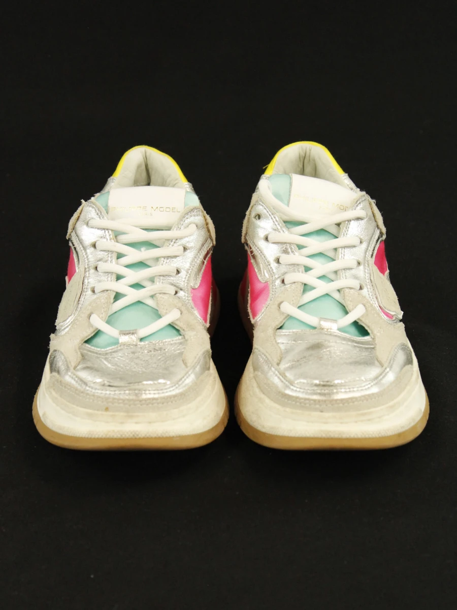 Philippe Model Paris multicolour sneakers in metallic leder - 37 - foto 2