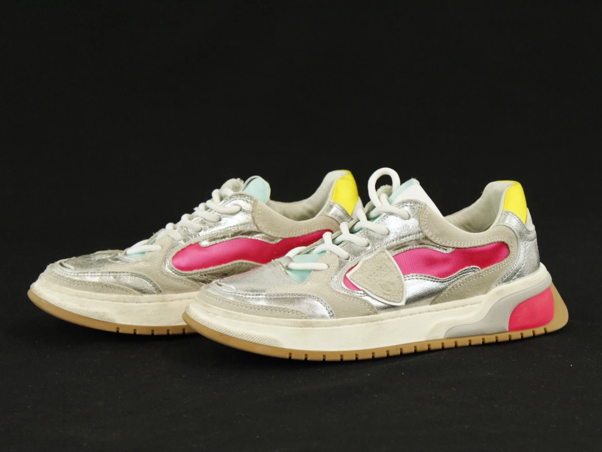 Philippe Model Paris multicolour sneakers in metallic leder - 37 - foto 3
