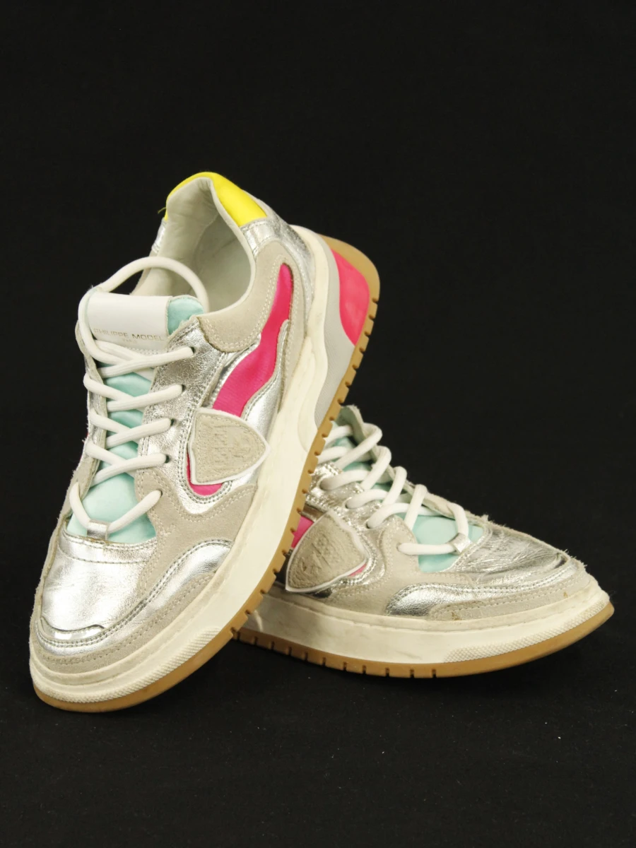 Philippe Model Paris multicolour sneakers in metallic leder - 37 - foto 9