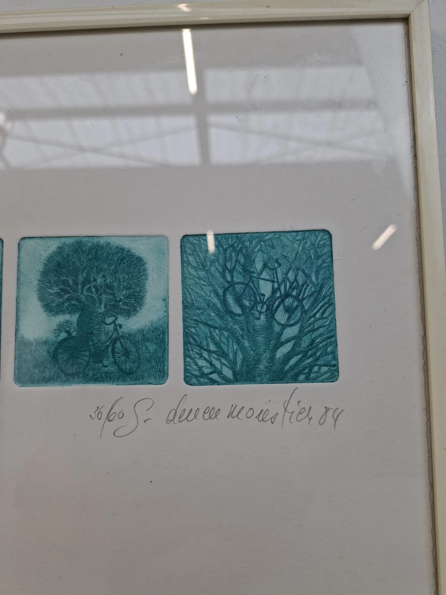 Originele Genummerde Ets: "La promenade du solitaire" – Kunst uit 1984 (Oplage 36/60) - foto 2