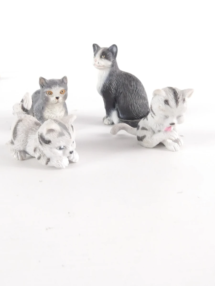Set van 13 vintage en decoratieve kattenbeeldjes - foto 2
