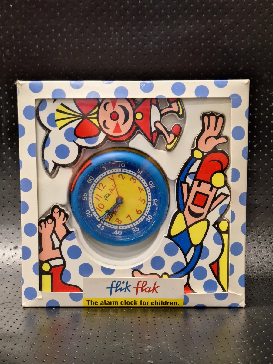 Set van twee vintage Flik Flak kinderwekkers uit 1992 in originele verpakking - Swatch - foto 6
