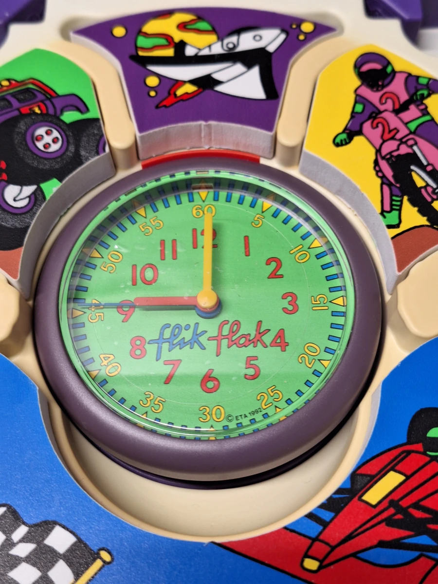 Set van twee vintage Flik Flak kinderwekkers uit 1992 in originele verpakking - Swatch - foto 5