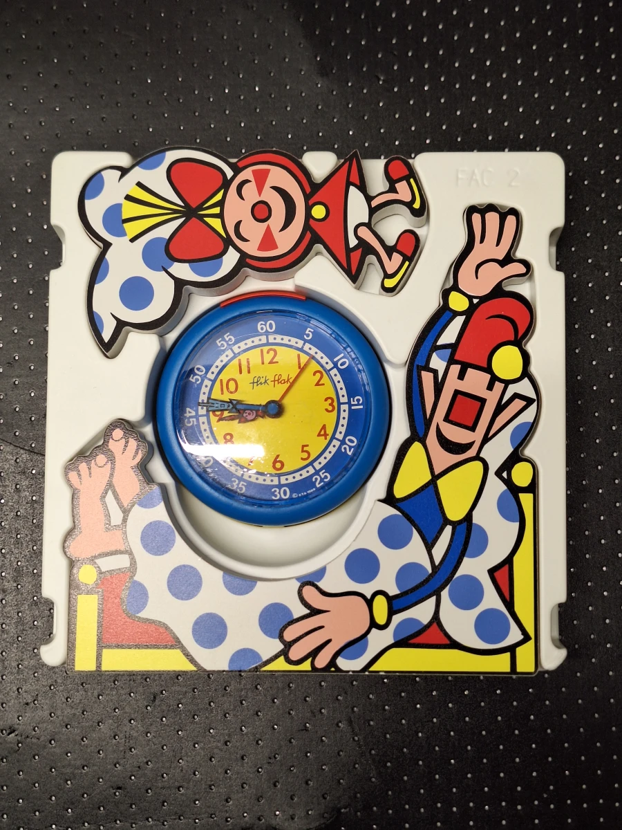 Set van twee vintage Flik Flak kinderwekkers uit 1992 in originele verpakking - Swatch - foto 7