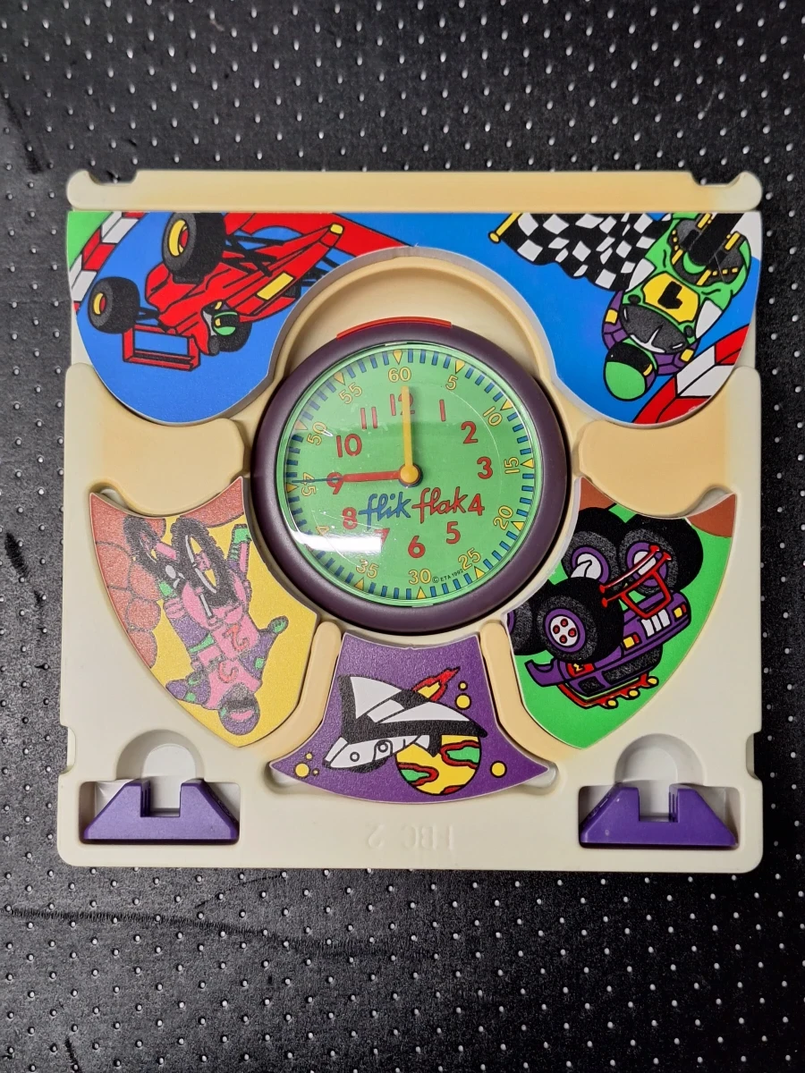 Set van twee vintage Flik Flak kinderwekkers uit 1992 in originele verpakking - Swatch - foto 2