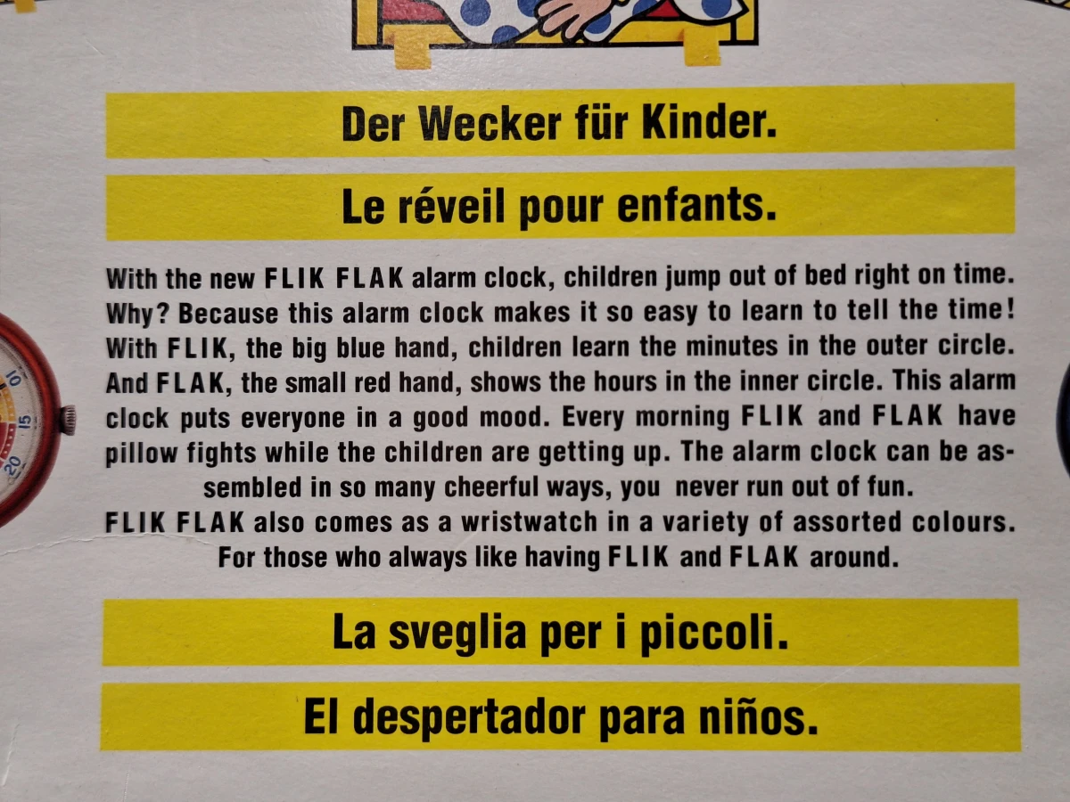 Set van twee vintage Flik Flak kinderwekkers uit 1992 in originele verpakking - Swatch - foto 11
