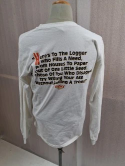 Witte vintage Longsleeve t-shirt : Lucky Lodger, M - foto 2