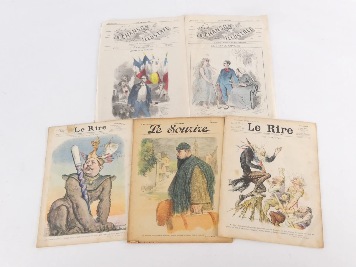 Set van 5 oude Franse geïllustreerde tijdschriften – kavel bij De Kringwinkel, Heverlee
