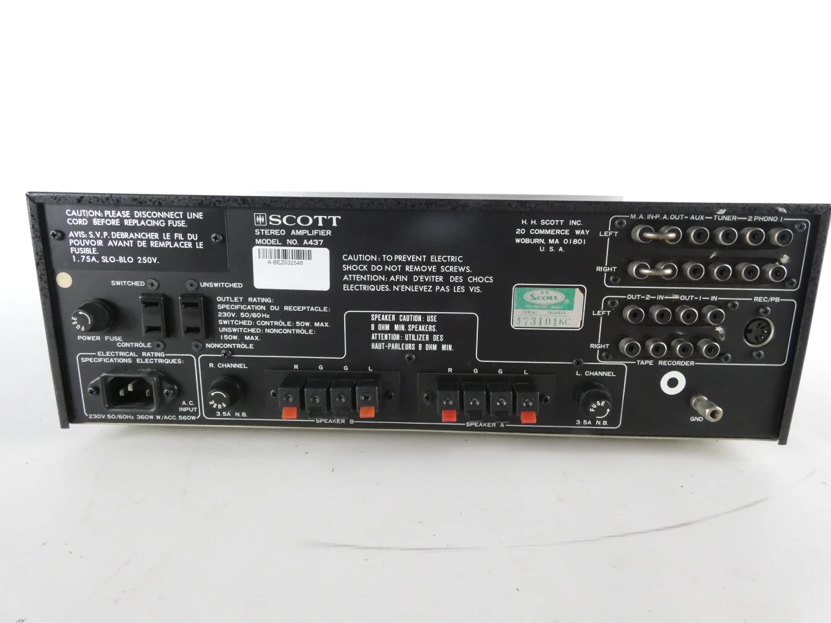 Scott A 437 stereo-versterker – uit 1977 - foto 6
