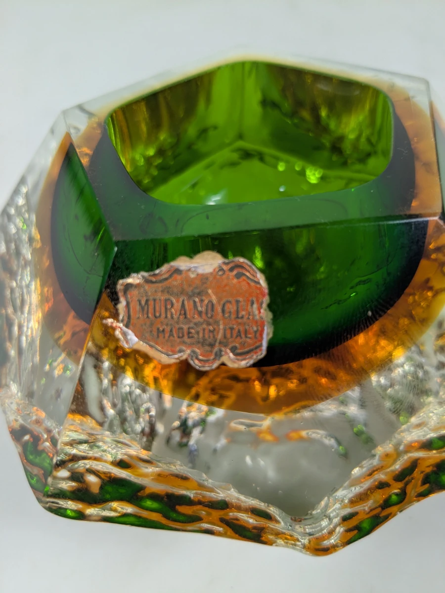 Murano Sommerso glazen asbak/ vide poche. - foto 4