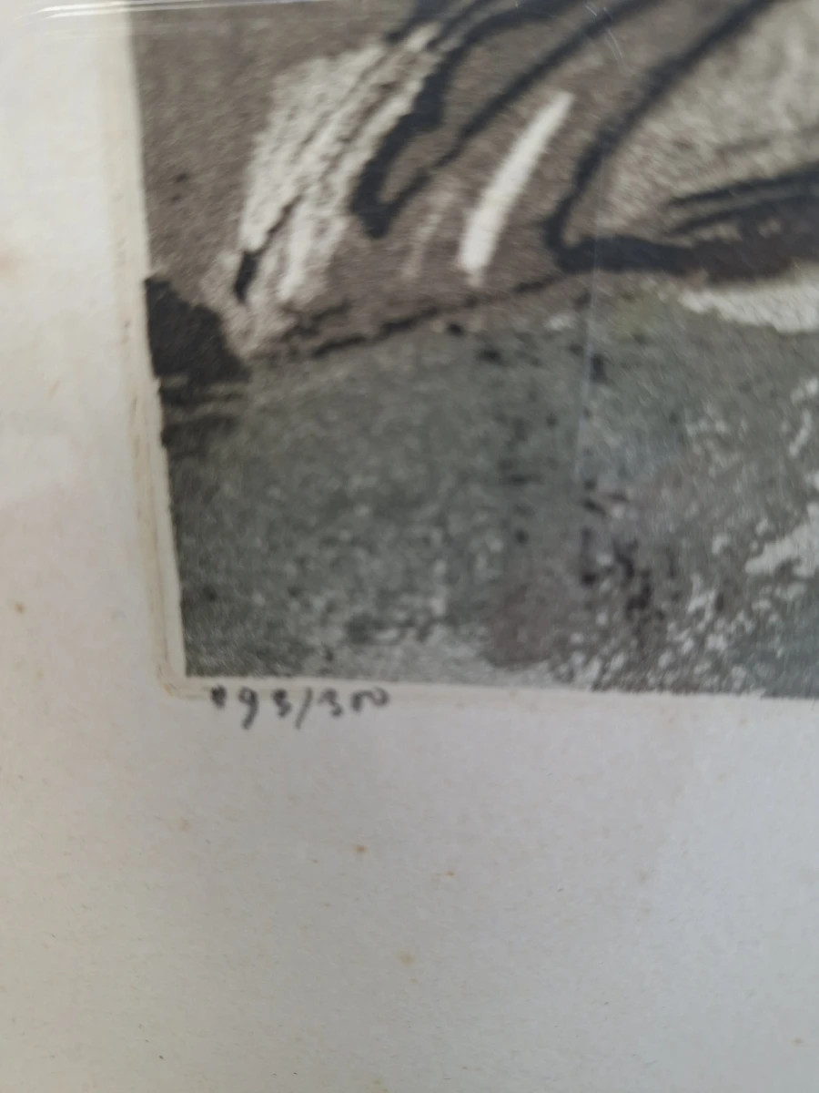 Handgesigneerde Kleurenets "Brugse Reien met Bonifaciusbrug" – J. Hubbeling – Genummerde Oplage - foto 3