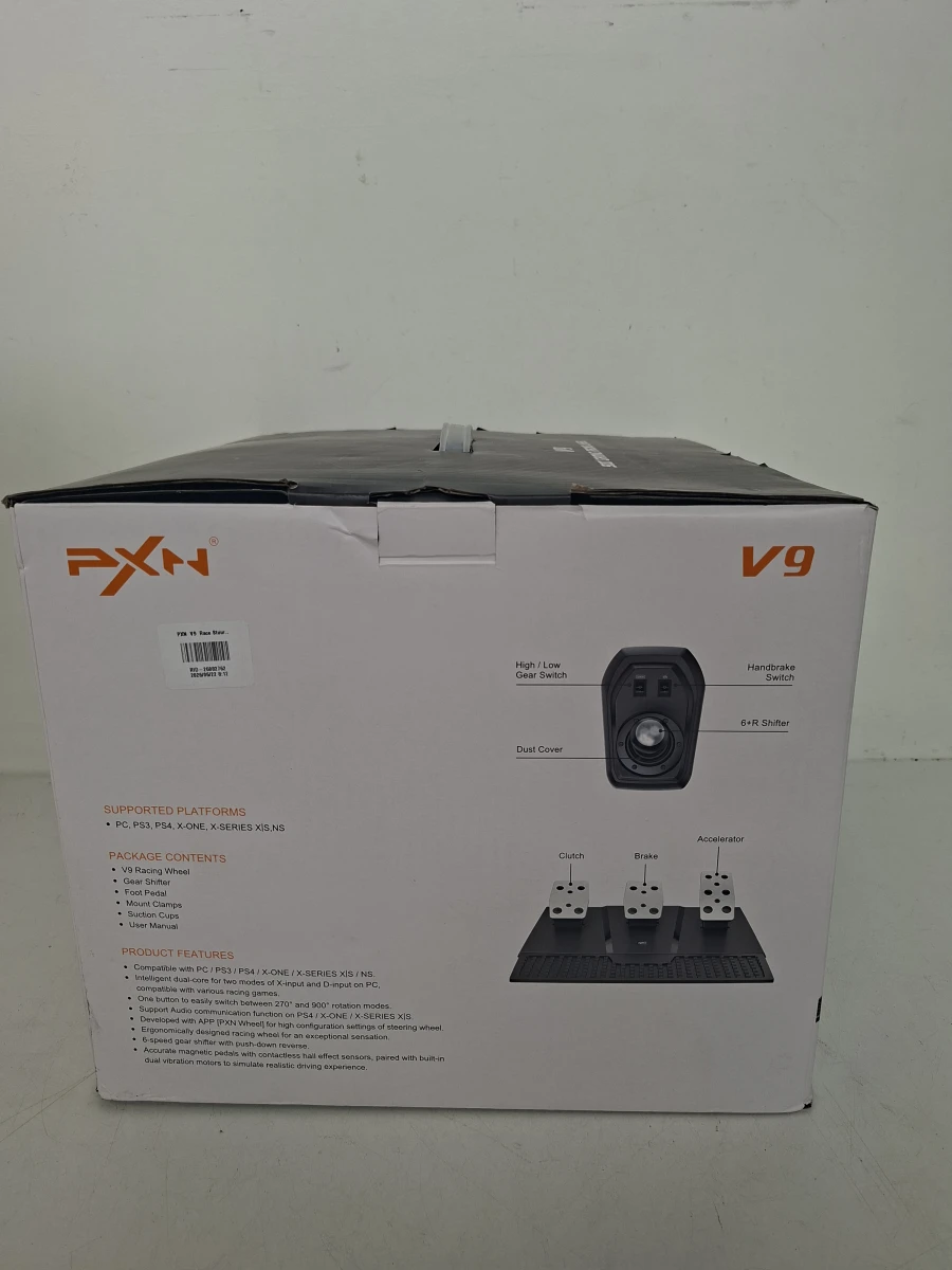 PXN V9 Gaming Racing Wheel Set – 900° Racestuur met Pedalen & Versnellingspook - foto 6