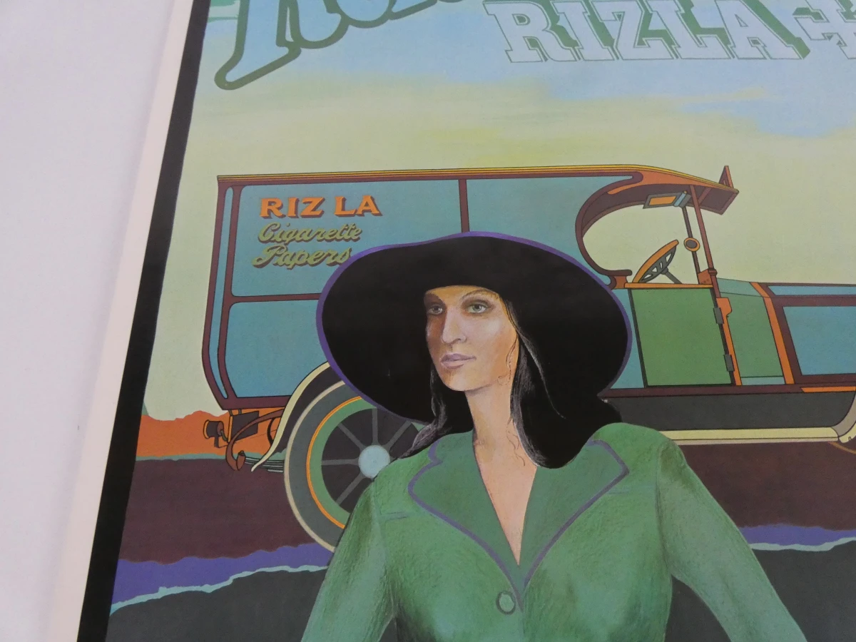 Vintage RIZLA+ reclameposter en RIZLA sigarettenrolbakje - foto 6