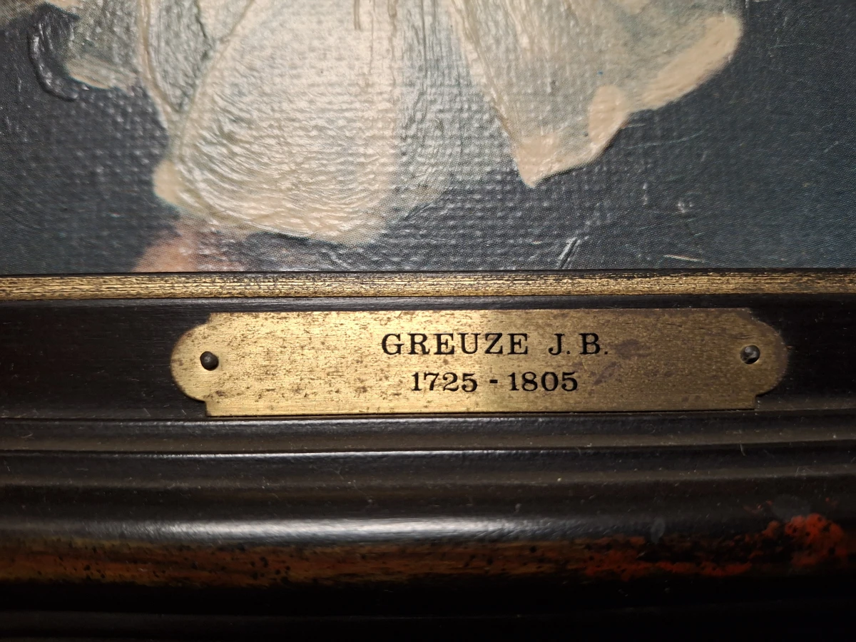Ingelijst canvas portret Greuze : Jonge Knaap - foto 3