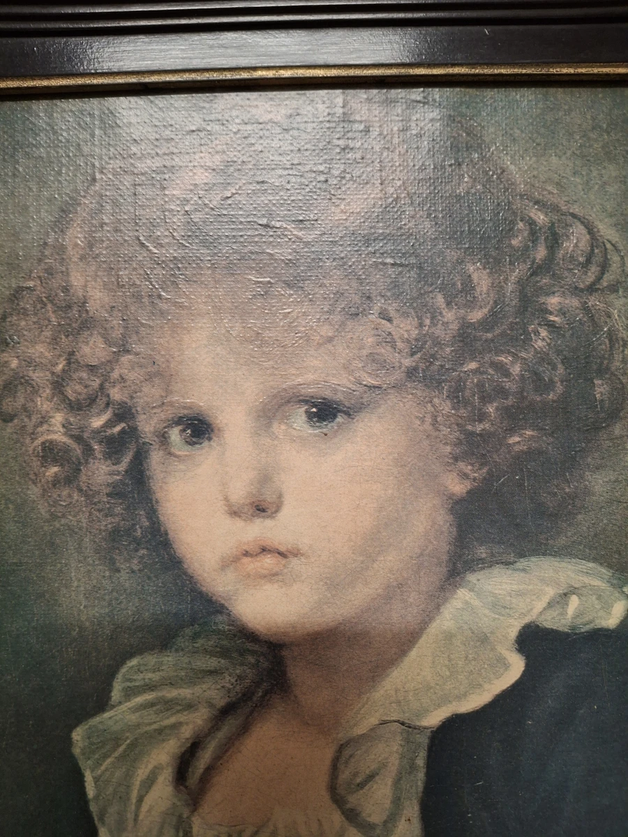 Ingelijst canvas portret Greuze : Jonge Knaap - foto 2