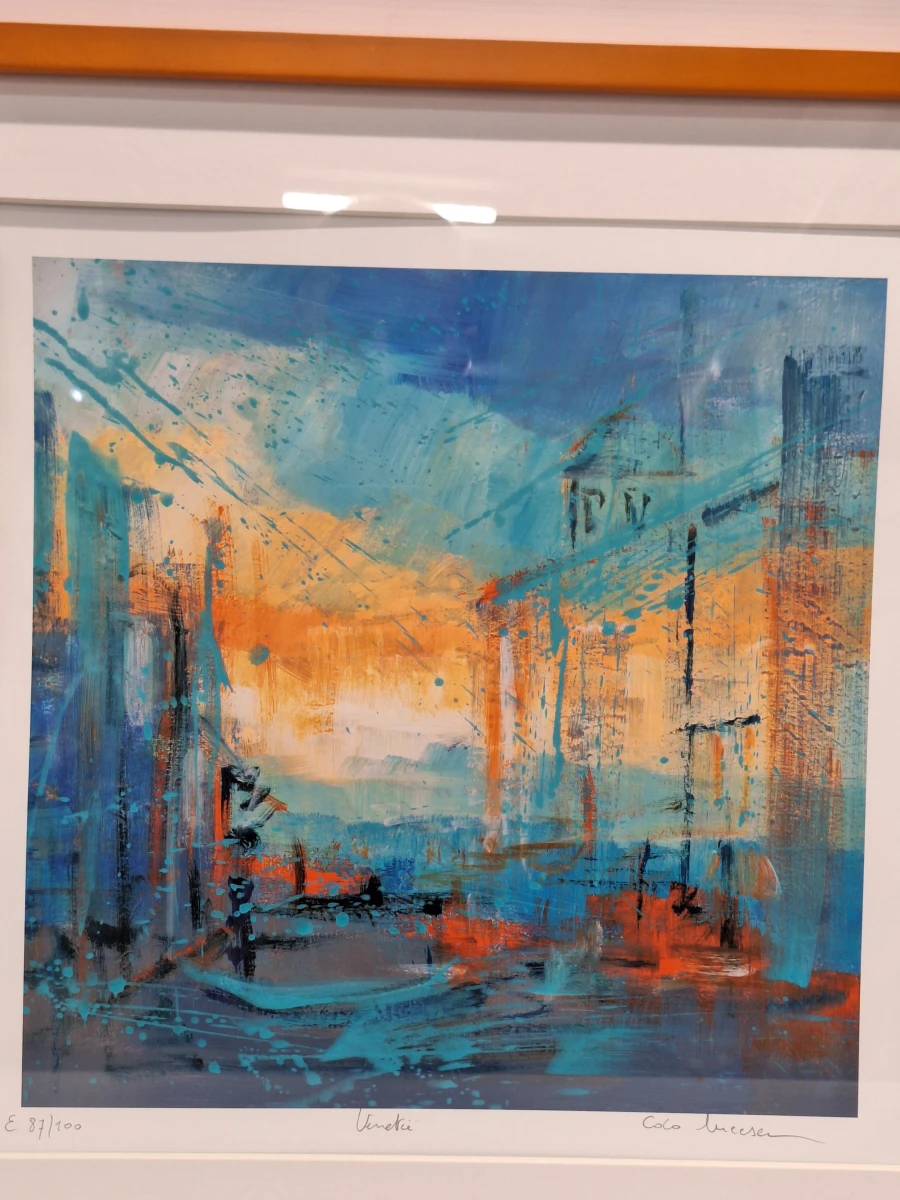 Gelimiteerde kunstzeefdrukken "Rome" en "Venetië" - Coco Meesen (Set van 2) - foto 14