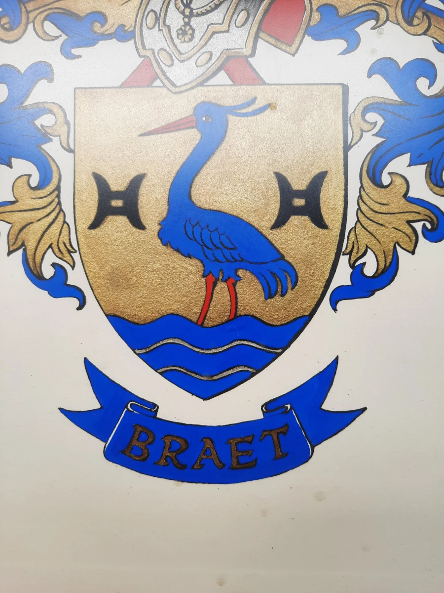 Origineel Familiewapen "Braet" – Gelimiteerde & Gesigneerde Prent (187/250)