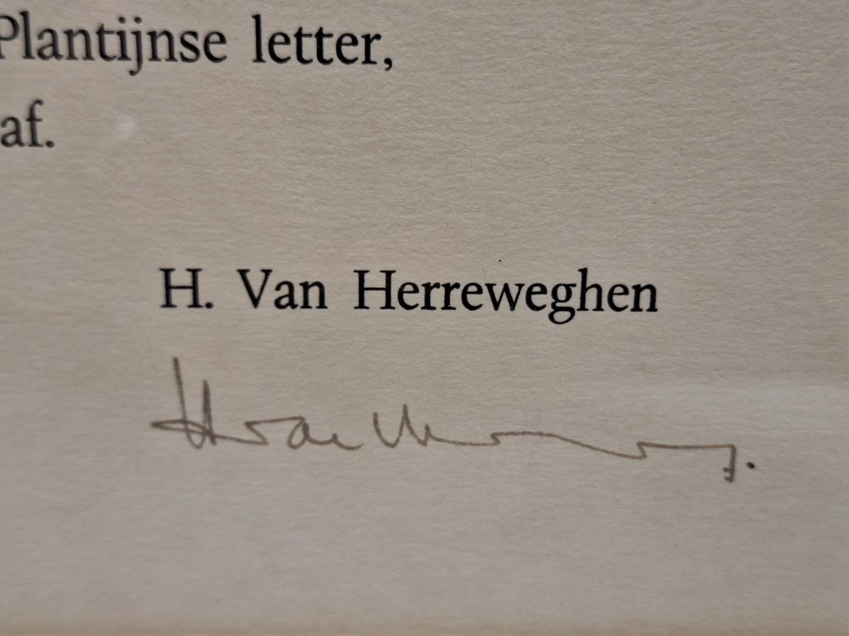 Gedrukt en handgesigneerd gedicht "Huis" - Hubert van Herreweghen - ingelijst - foto 4