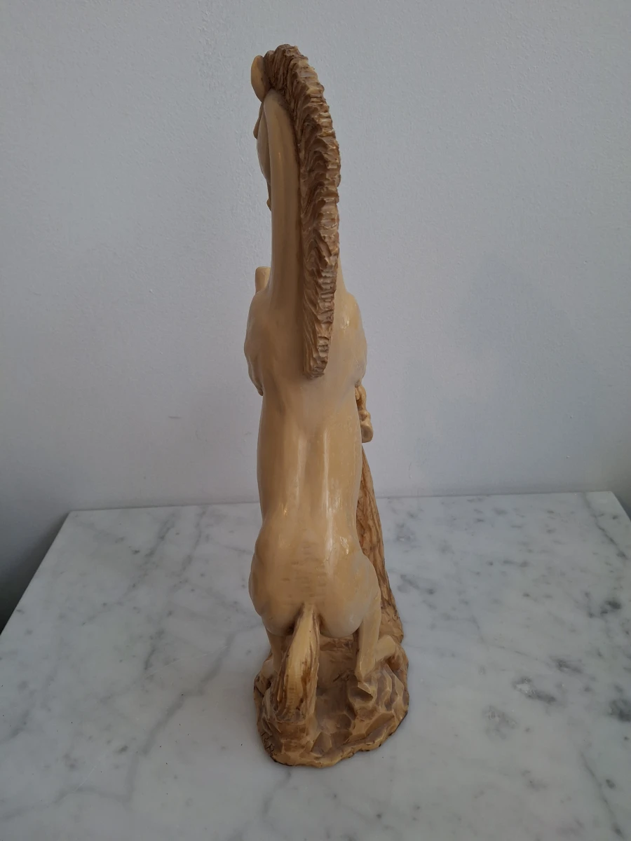 Vintage sculptuur steigerend paard - foto 3