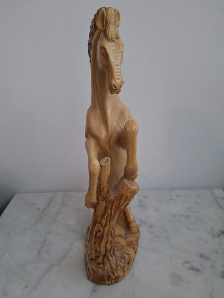 Vintage sculptuur steigerend paard - foto 2
