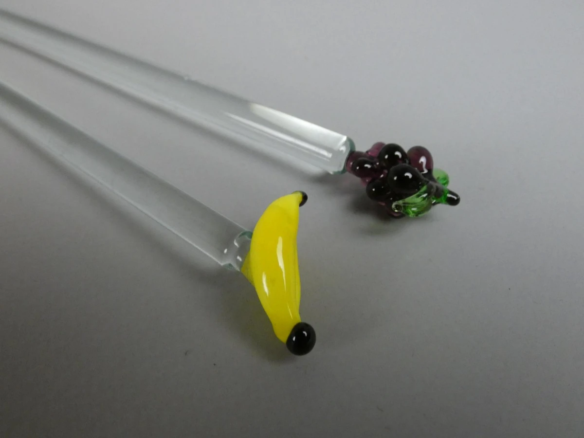 Glazen roerstaafjes met fruitmotief - foto 4