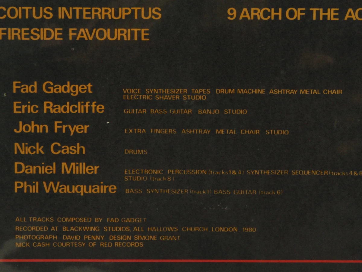 Fad Gadget – Fireside Favourites – LP, Mute STUMM 3, MPO pressing, 1980 - foto 5