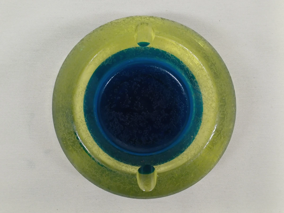Mid-Century Murano stijl asbak in uranium glas - foto 4