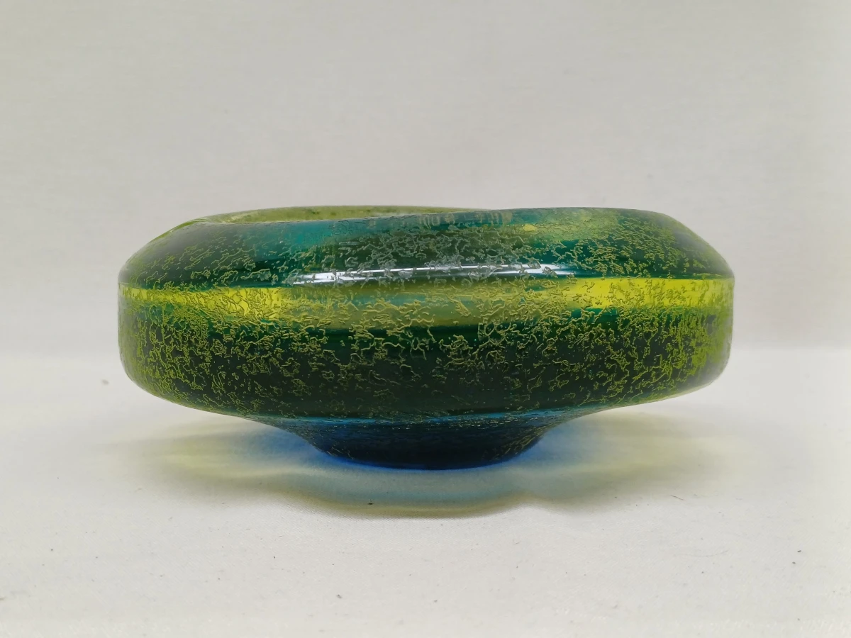 Mid-Century Murano stijl asbak in uranium glas - foto 2