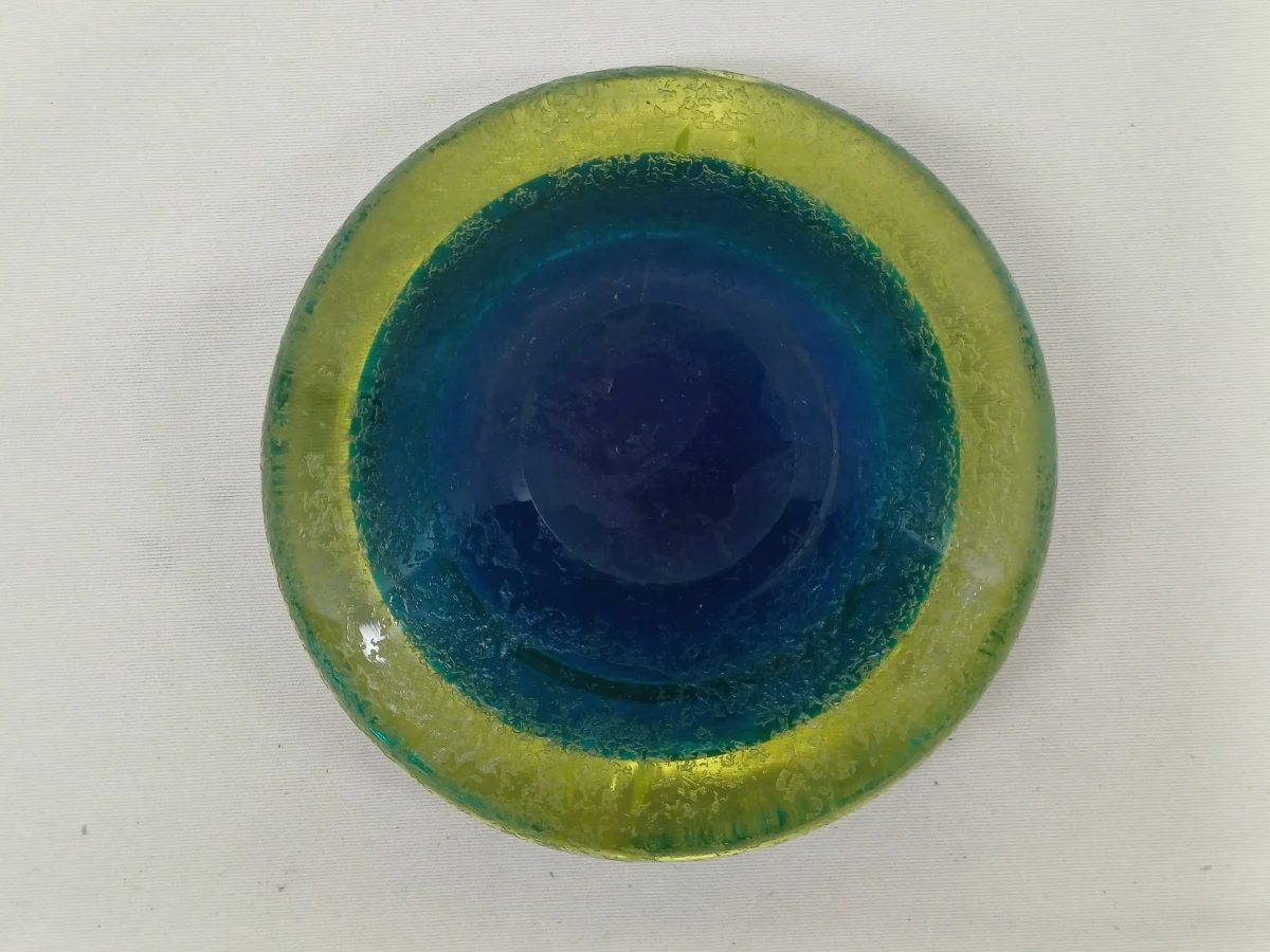 Mid-Century Murano stijl asbak in uranium glas - foto 5