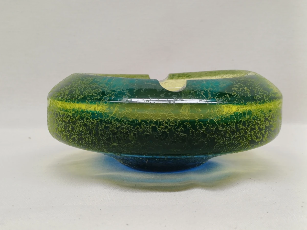 Mid-Century Murano stijl asbak in uranium glas - foto 3