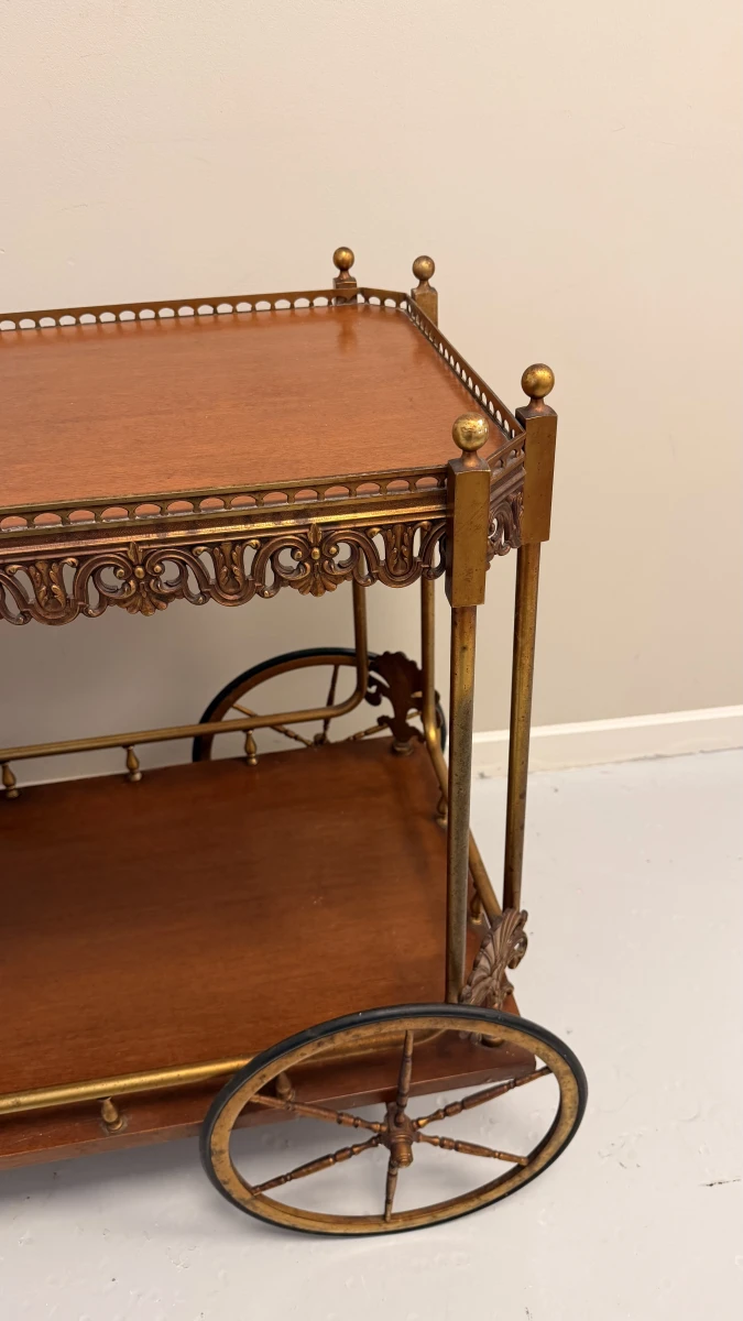 Serveerwagen/drankkar in Vintage Hollywood Regency stijl - foto 9