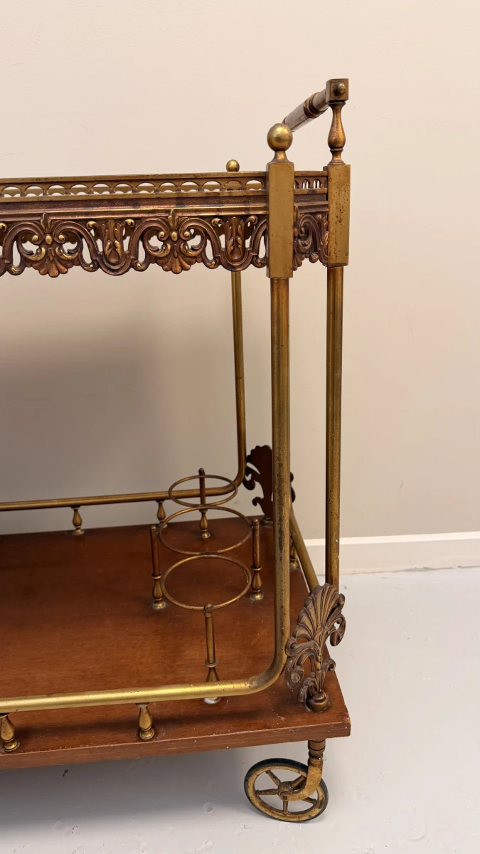 Serveerwagen/drankkar in Vintage Hollywood Regency stijl - foto 2