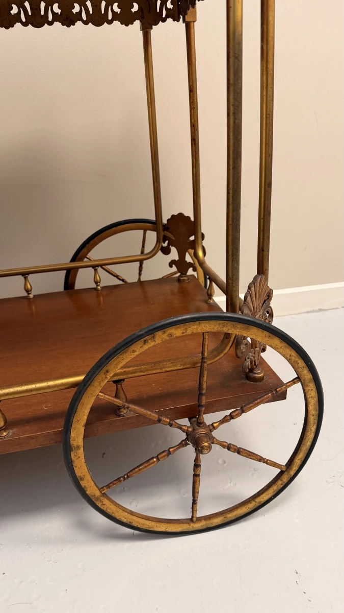Serveerwagen/drankkar in Vintage Hollywood Regency stijl - foto 12