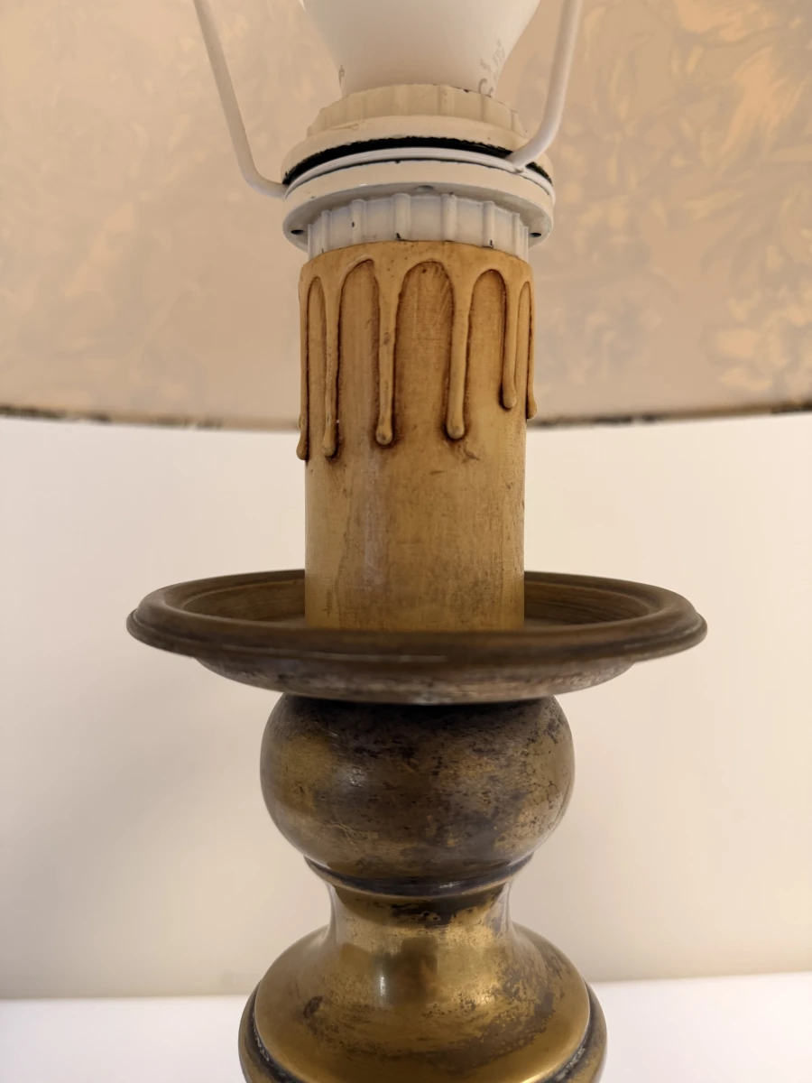 Tafellamp Art Nouveau stijl met messing voet - foto 9