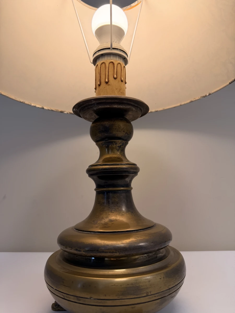 Tafellamp Art Nouveau stijl met messing voet - foto 5