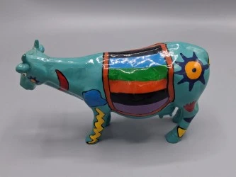 Twee decoratieve kunstkoeien uit de bekende CowParade collectie - foto 9