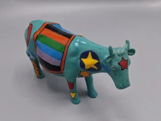 Twee decoratieve kunstkoeien uit de bekende CowParade collectie - foto 8