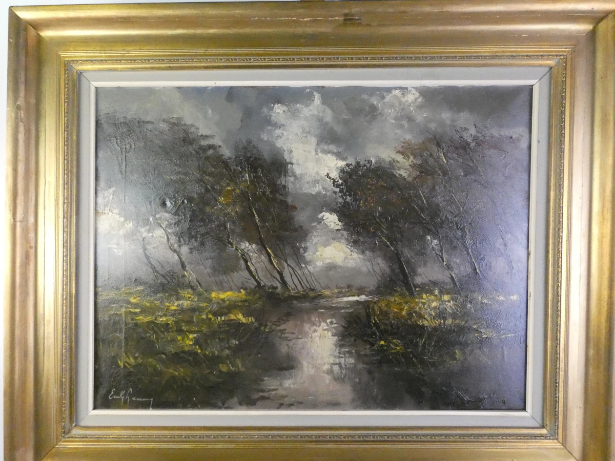 Vintage olieverfschilderij van de kunstenaar Emile Lammers - foto 2