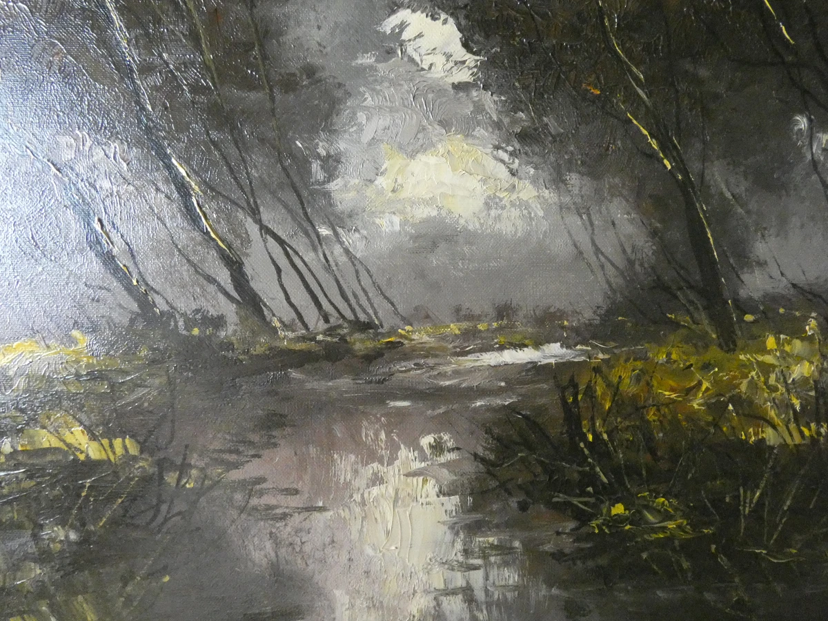 Vintage olieverfschilderij van de kunstenaar Emile Lammers - foto 4