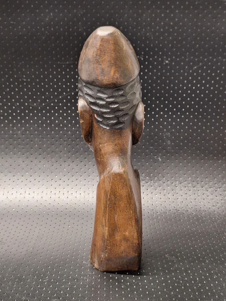 Set van twee vintage Oost-Afrikaanse houten bustes van een koppel - foto 6