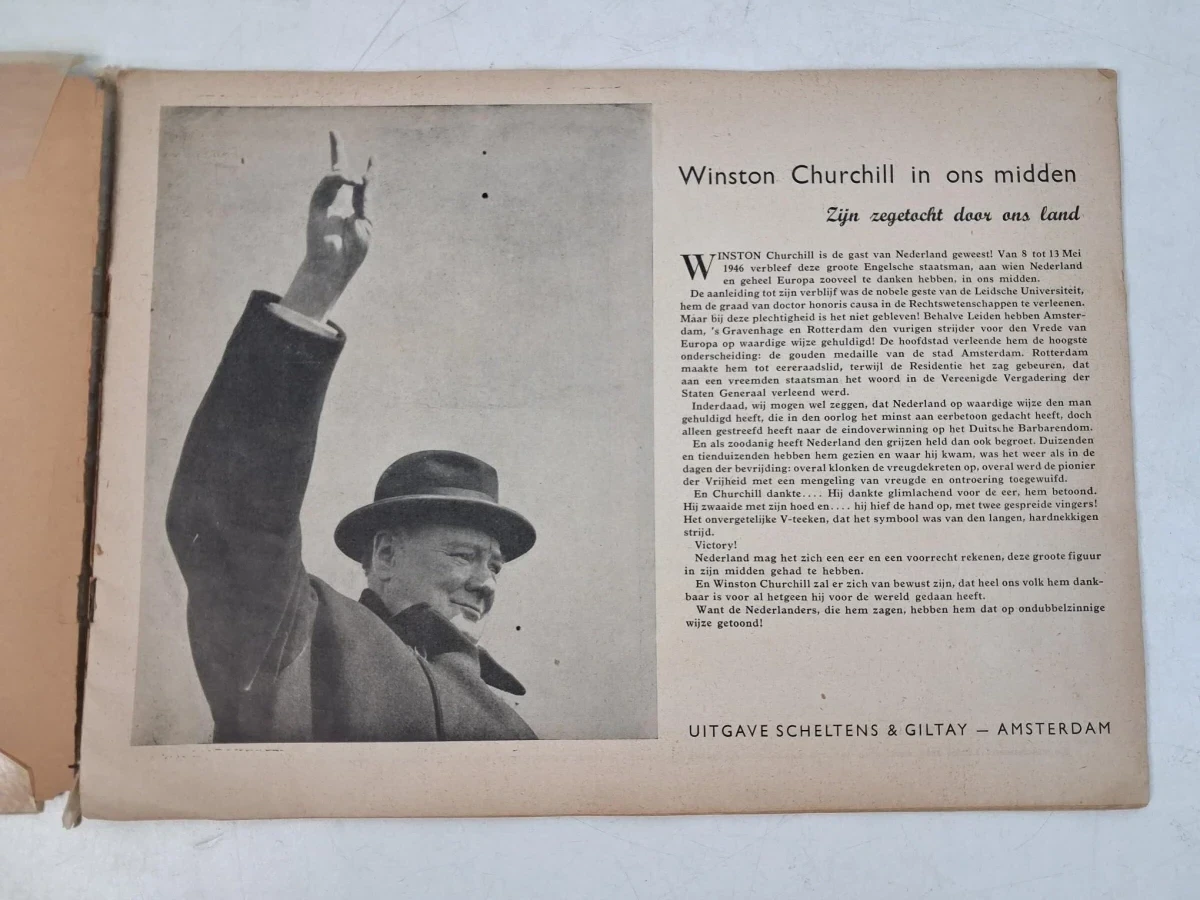 Historische fotoboek "Winston Churchill in ons midden. Zijn zegetocht door ons land, 8-13 Mei 1946" - foto 2