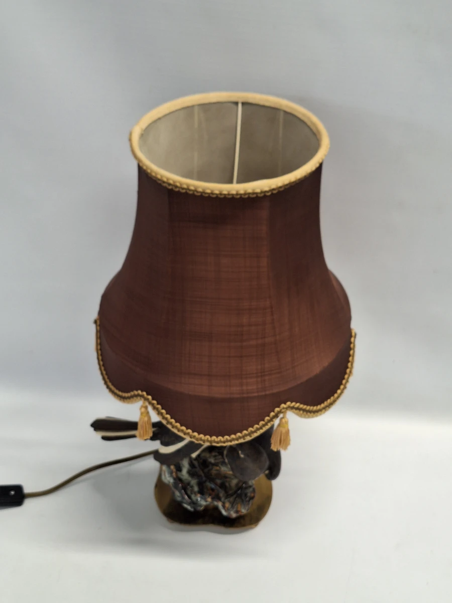 Exclusieve vintage Hollywood Regency tafellamp - Eksters op rots - foto 10