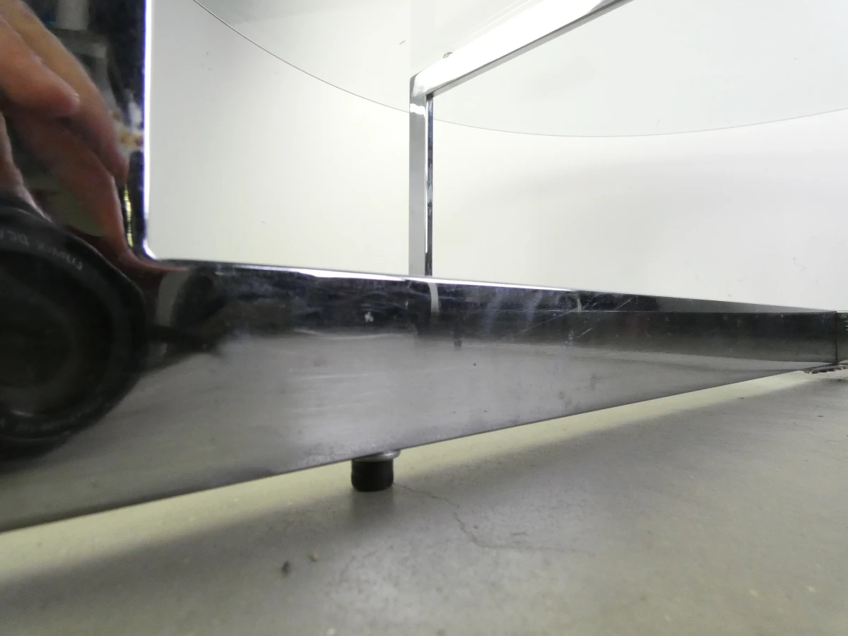 Salontafel van verchroomd metaal en glas in jaren 70-stijl - foto 5
