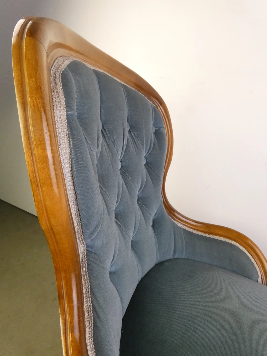 Klassieke gewatteerde fauteuil - foto 23