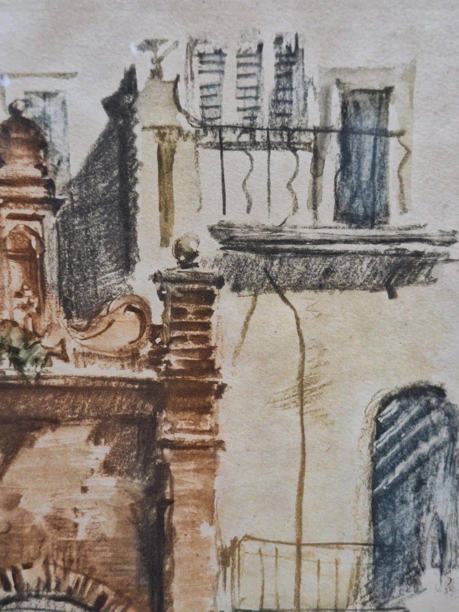 Roger Hebbelinck - Originele kleurenets "Bordighera" - gelimiteerde oplage (23/350) - foto 4