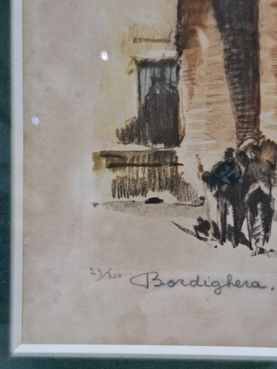 Roger Hebbelinck - Originele kleurenets "Bordighera" - gelimiteerde oplage (23/350) - foto 6