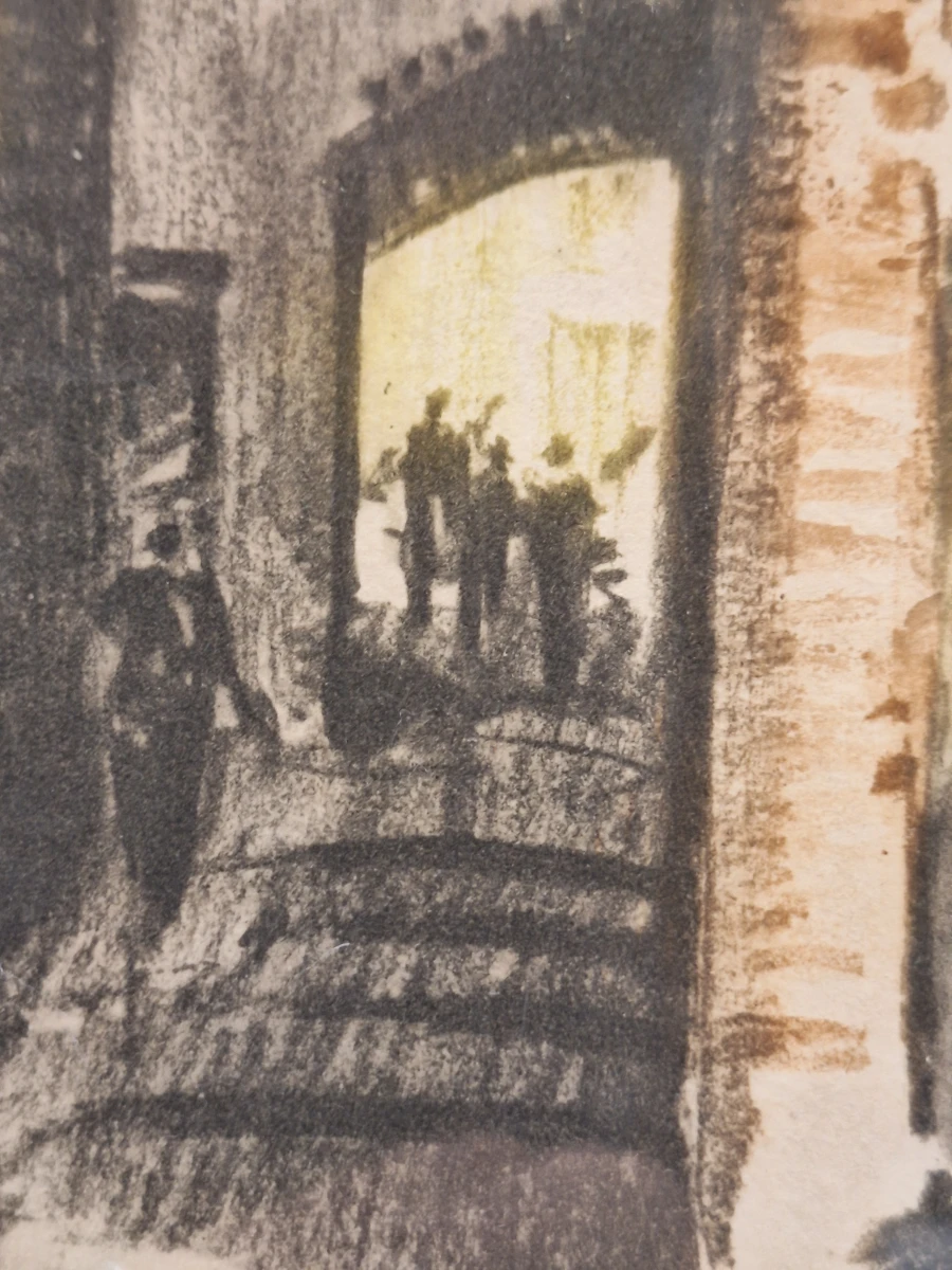 Roger Hebbelinck - Originele kleurenets "Bordighera" - gelimiteerde oplage (23/350) - foto 5